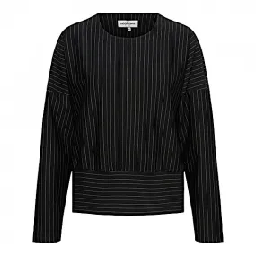 &Co Woman top Danila Pinstripe Punta - Black