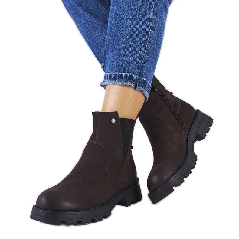Krosstoen bruine Chelsea boots