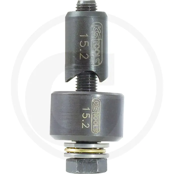 Ks tools schroefboutstants met kogellager, 28,3 mm - 3-punts stans - ideaal voor v2a-blechen - 65x35x130 mm