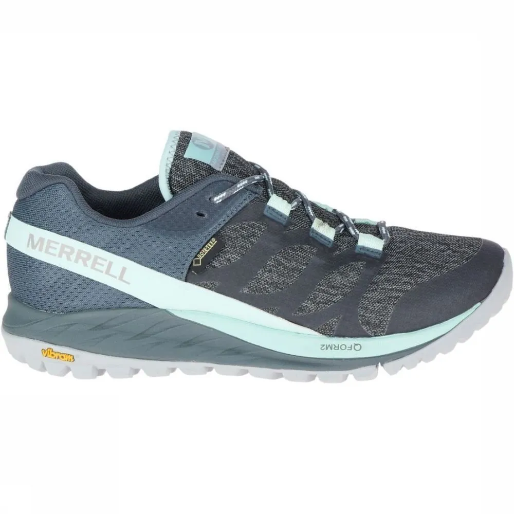 MERRELL SCHOEN ANTORA GORETEX VOOR DAMES – GRIJS/BLAUW – MATEN: 37, 38, 38.5, 39, 40.5