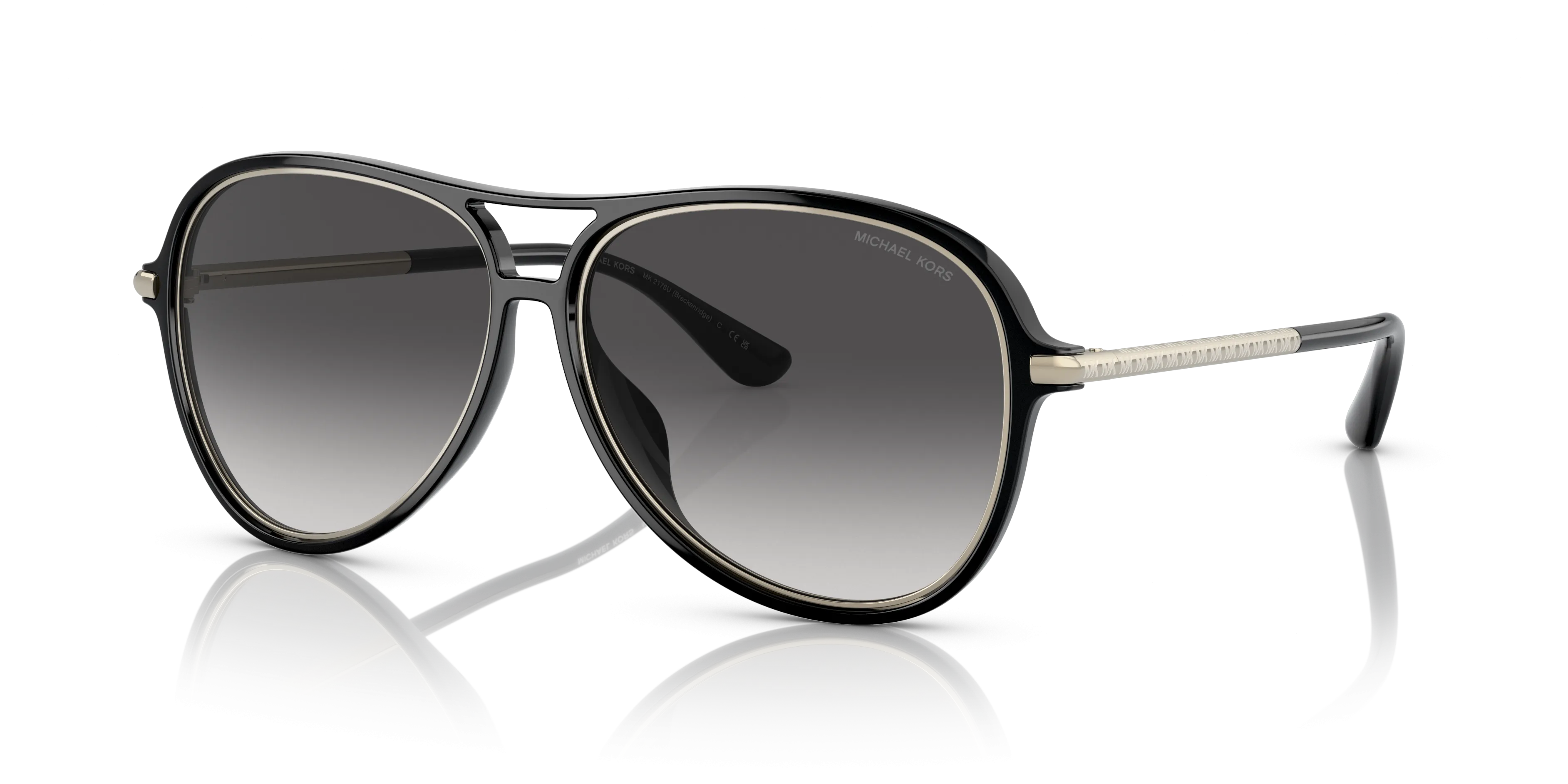 MICHAEL KORS MK2176U BRECKENRIDGE XXL (58  13)  WITH GRIJS LENSES AND ZWART FRAME