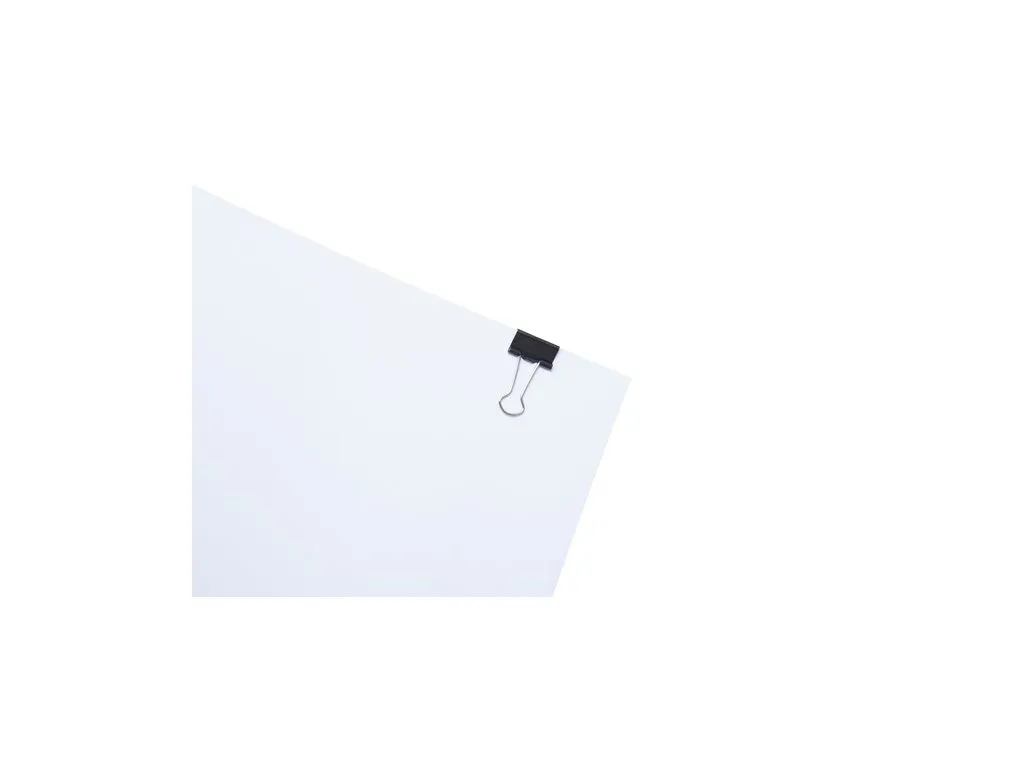 Papierklem MAUL 213 foldback 19mm capaciteit 7mm zwart 12 stuks