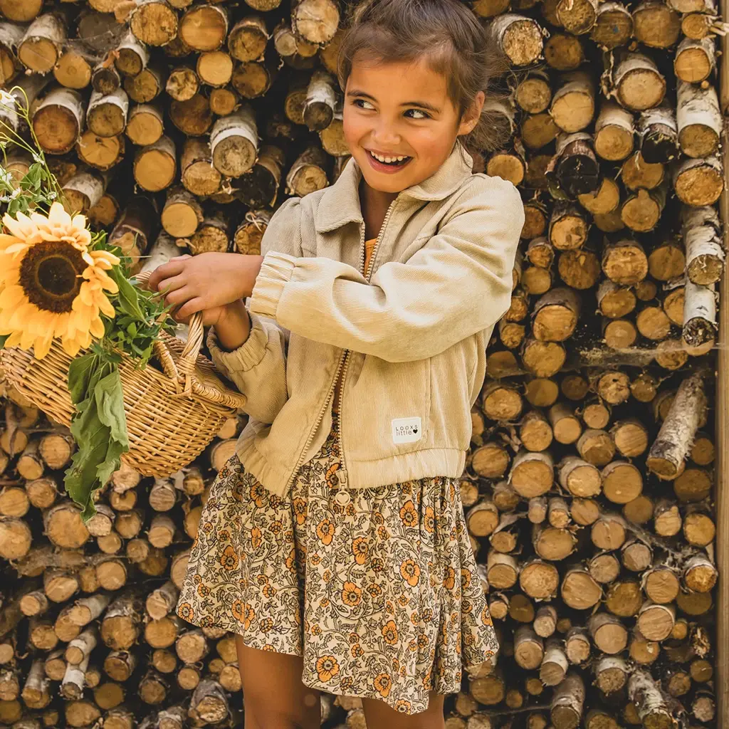 Rokje (orange floral)