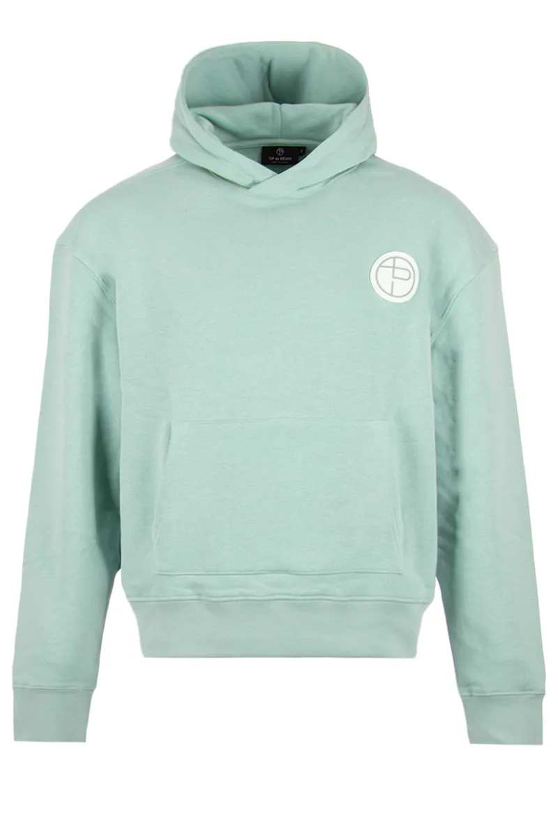 Tip De Bruin Sweater Tip Hoodie Badge Aqua TIP HOODIE BADGE