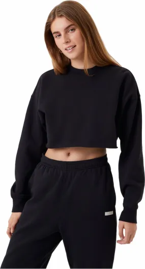 Trui Björn Borg Women Studio Oversized Cropped Crew Black Beauty