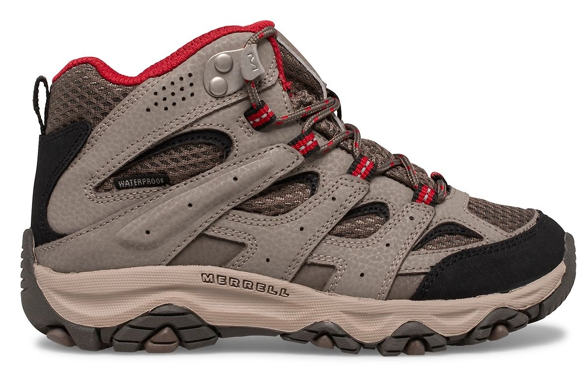 Wandelschoen Merrell Kids MOAB 3 Mid Wide Waterproof Boulder Red