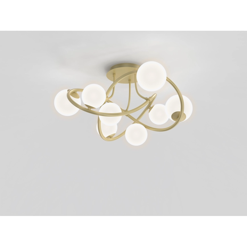 WOFI 9014801  LED BEVESTIGDE HANGLAMP NANCY 8XG9/3,5W/230V GOUD/WIT